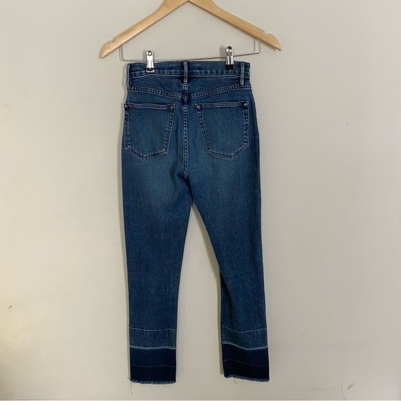 3X1 Cropped Ombre Raw Hem Jeans W4 Shelter Straight High Rise Size 24 - Picture 7 of 8